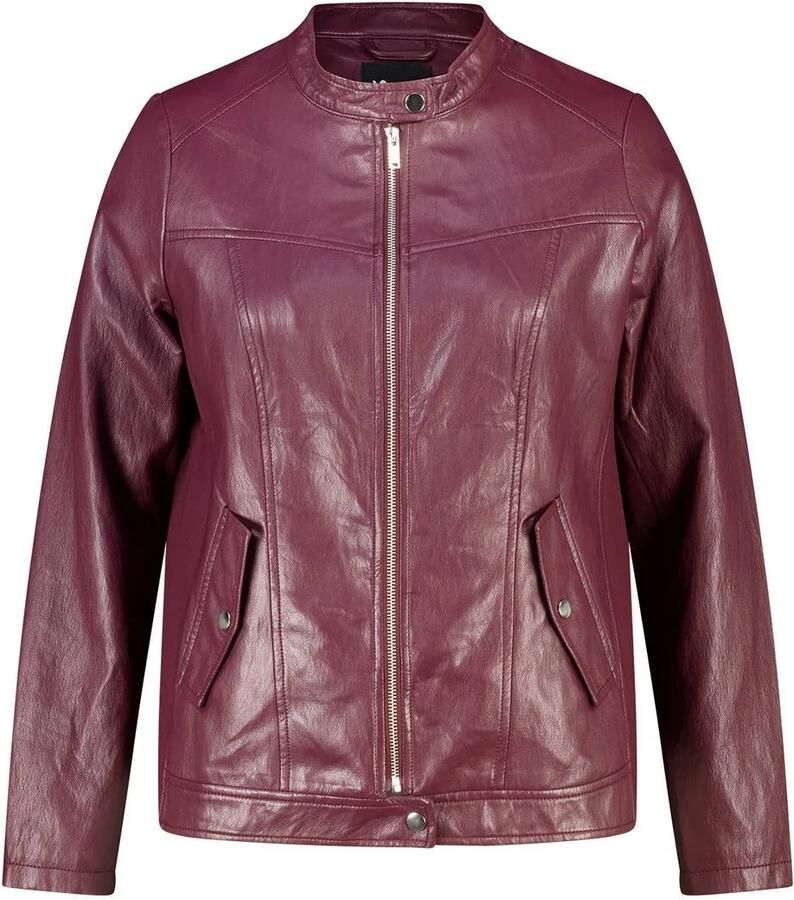 MS Mode imitatieleren jas bordeaux - Foto 2