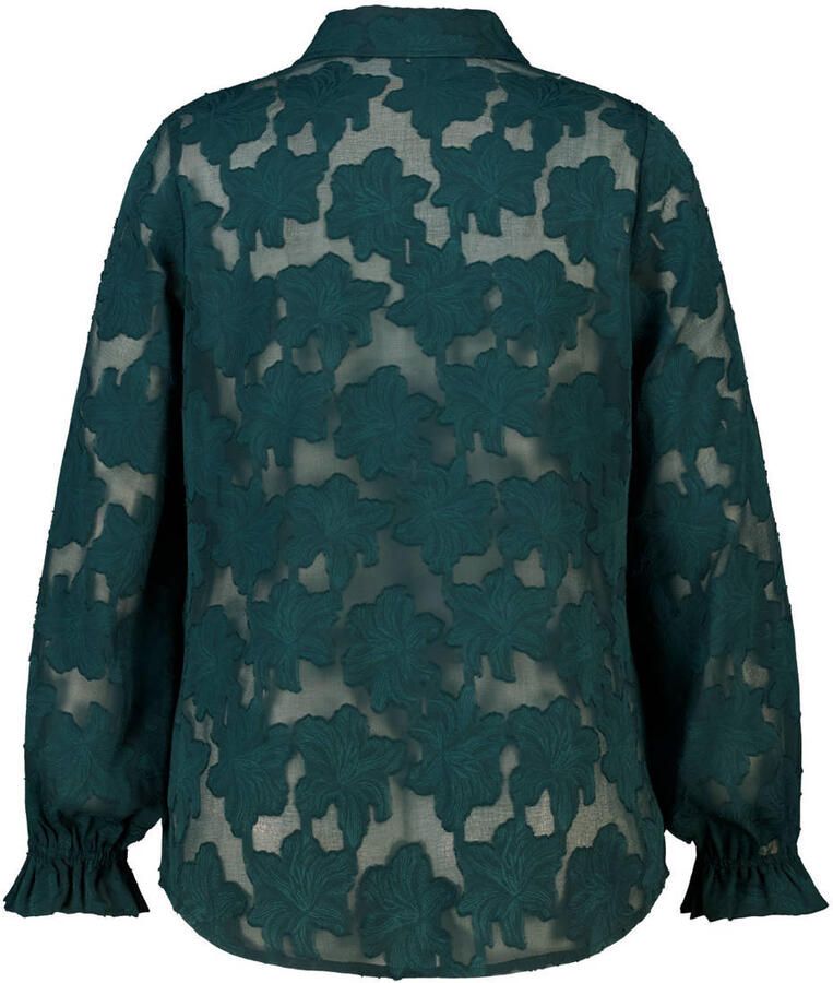 MS Mode jacquard blouse Plus Size donkergroen - Foto 2