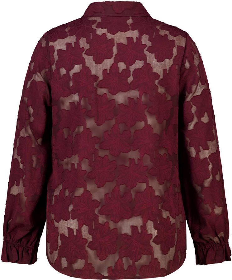 MS Mode jacquard blouse Plus Size donkerrood - Foto 2