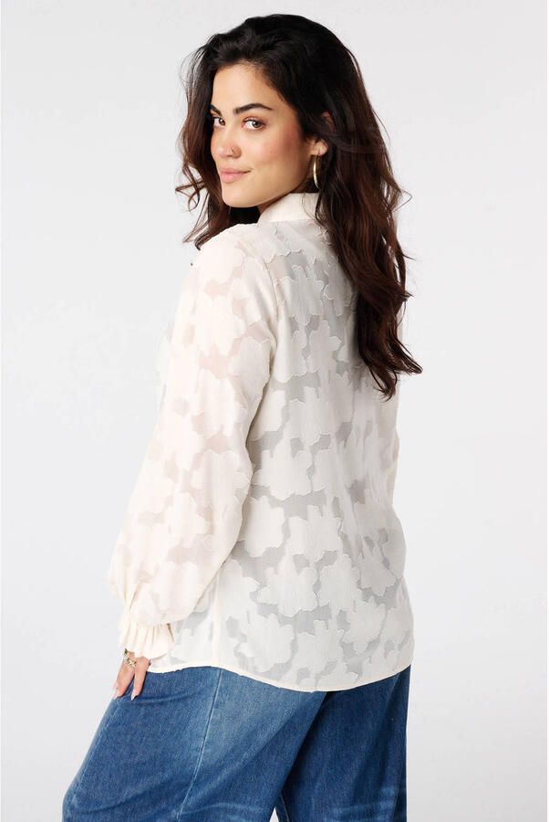 MS Mode jacquard blouse Plus Size ecru - Foto 2