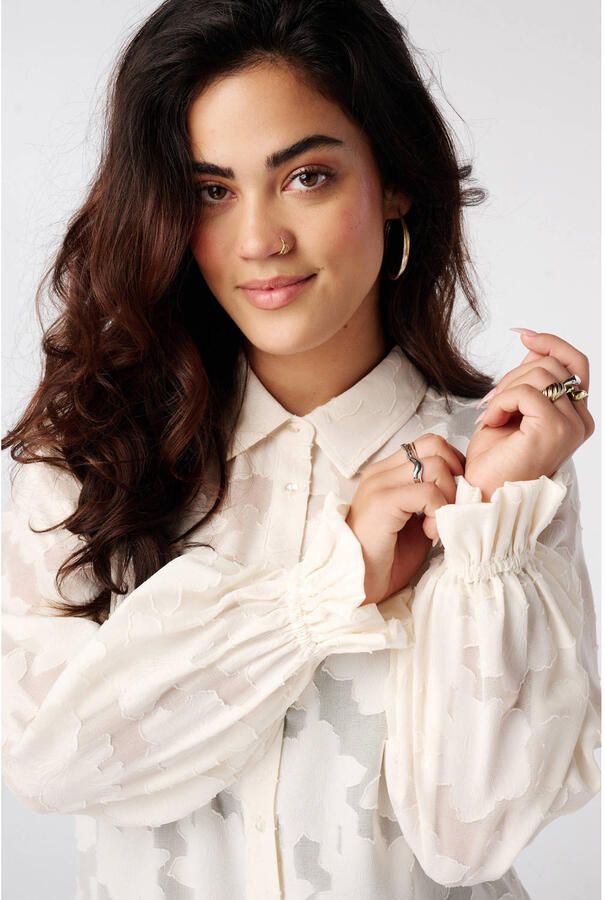 MS Mode jacquard blouse Plus Size ecru - Foto 2