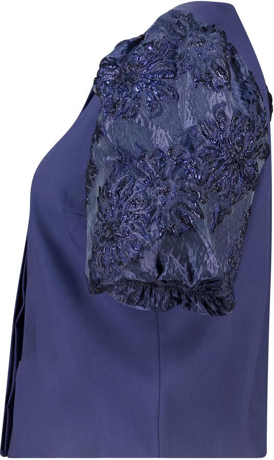 MS Mode jacquard top Plus Size donkerblauw - Foto 3