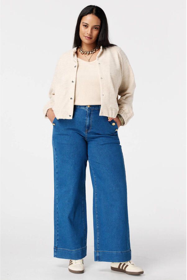 MS Mode jasje met lurex ecru