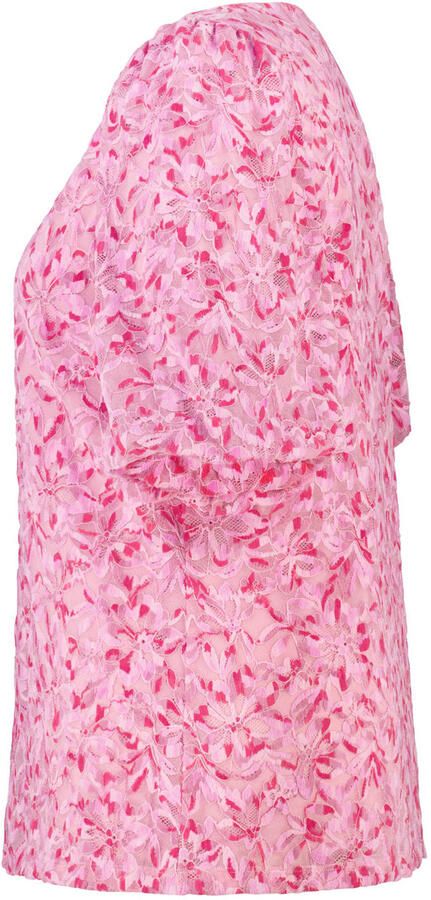 MS Mode kanten top Plus Size met print roze - Foto 3