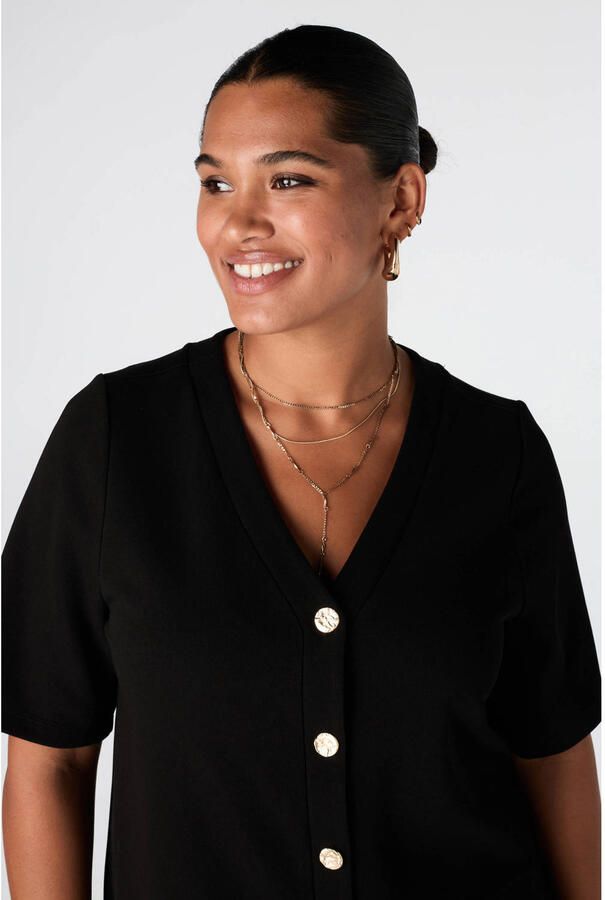 MS Mode korte jurk Plus Size zwart - Foto 2