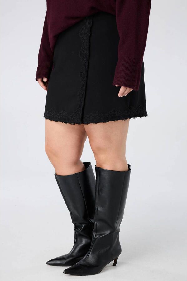 MS Mode korte rok Plus Size zwart