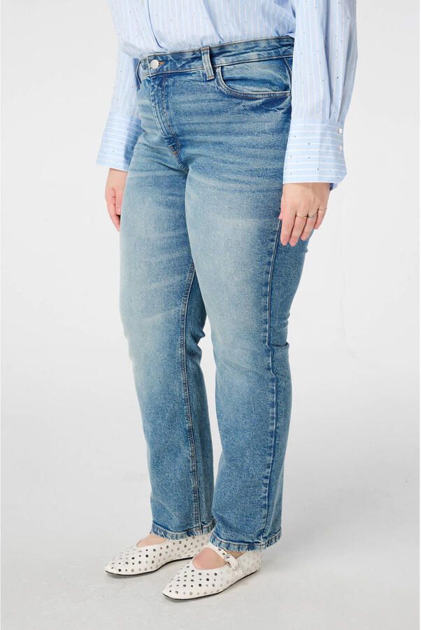 MS Mode loose fit jeans medium blue denim