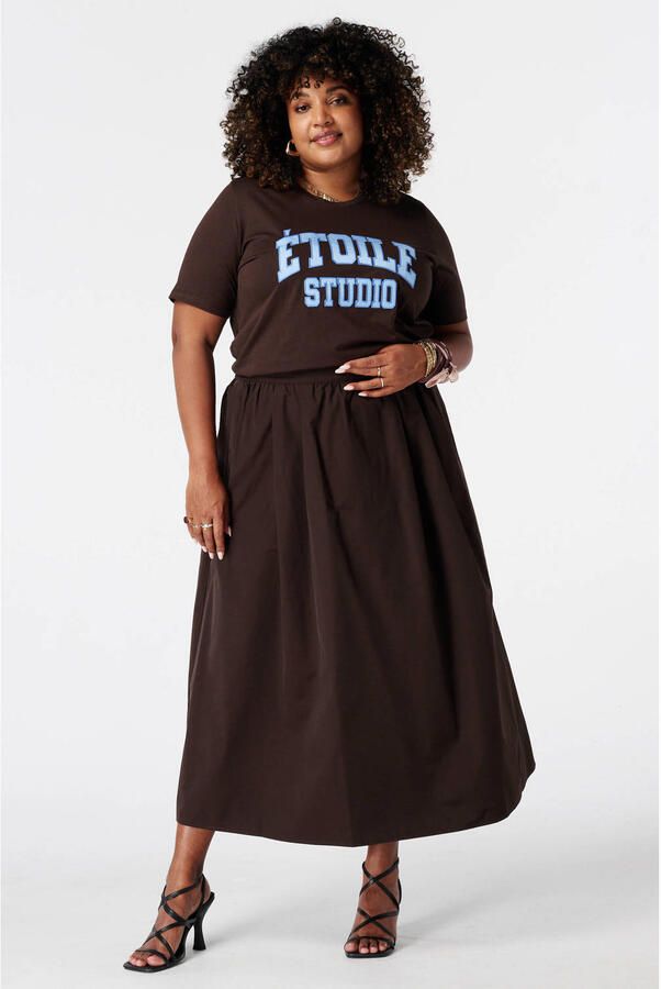 MS Mode maxi rok Plus Size bruin - Foto 3