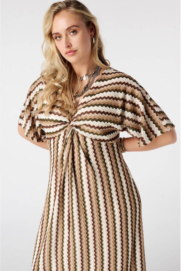 MS Mode maxi zomerjurk Plus Size met print kaki