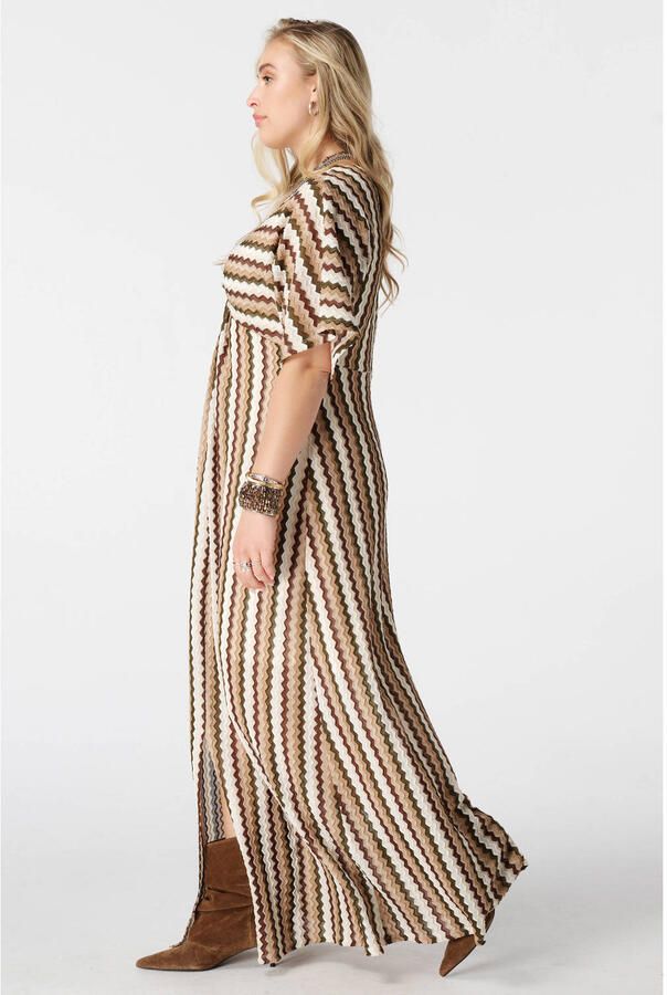 MS Mode maxi zomerjurk Plus Size met print kaki - Foto 2
