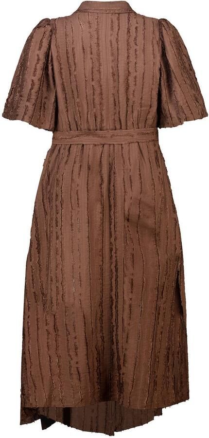 MS Mode midi blousejurk bruin - Foto 3