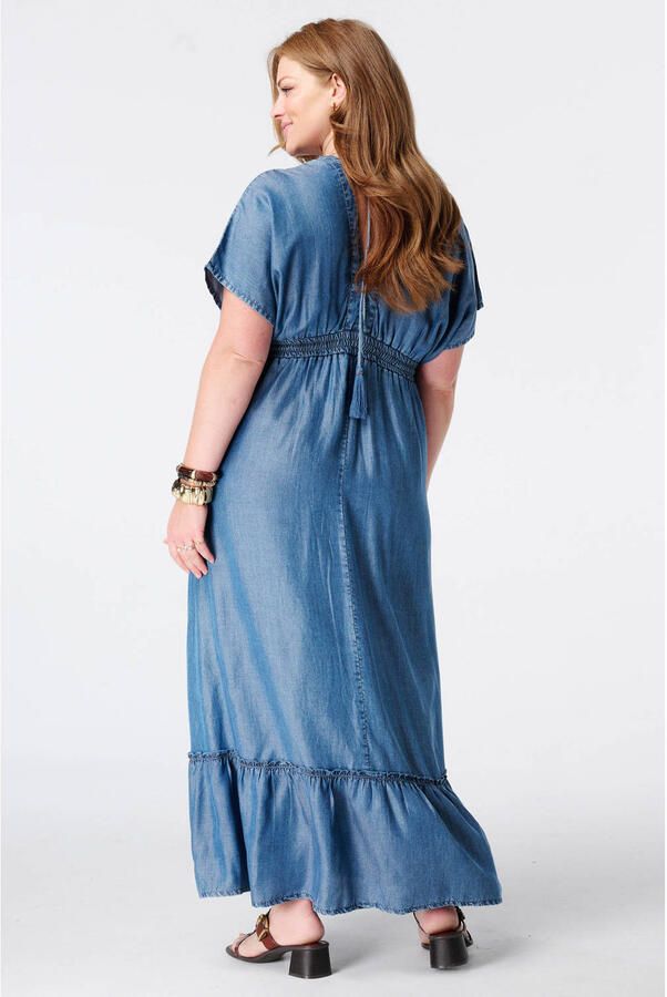 MS Mode midi jurk Plus Size blauw - Foto 3
