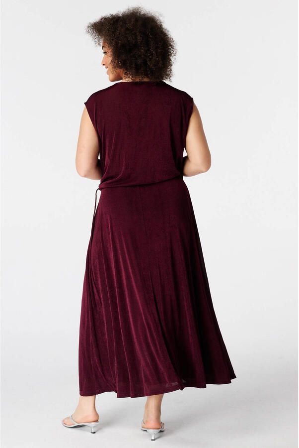 MS Mode midi jurk Plus Size donkerrood - Foto 2