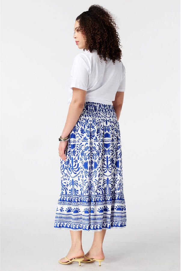MS Mode midi rok blauw - Foto 3