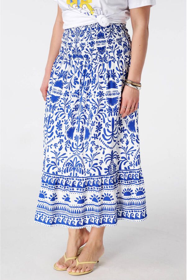 MS Mode midi rok blauw