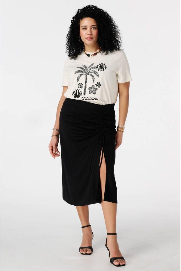 MS Mode midi rok zwart