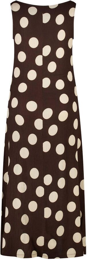 MS Mode midi zomerjurk met stippen Plus Size bruin - Foto 3