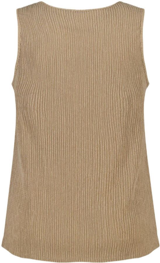MS Mode mouwloze top beige - Foto 2