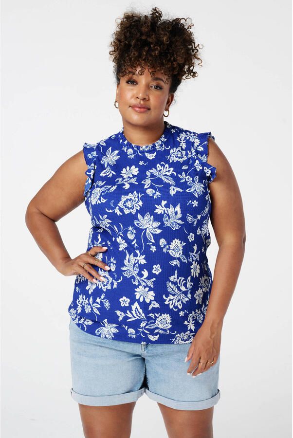 MS Mode mouwloze top blauw