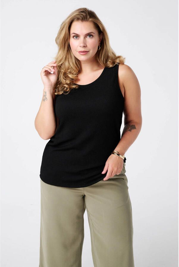 MS Mode mouwloze top zwart