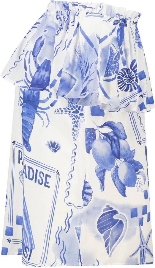 MS Mode off shoulder rechtvallend top Plus Size blauw - Foto 3