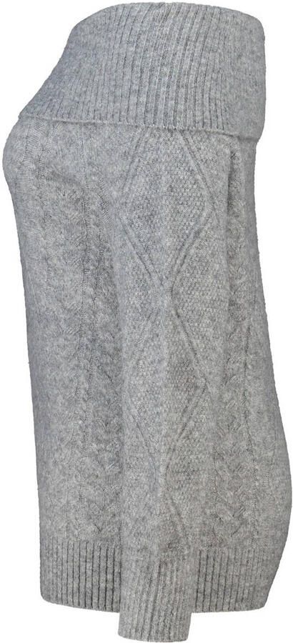 MS Mode off shoulder trui grijs - Foto 3