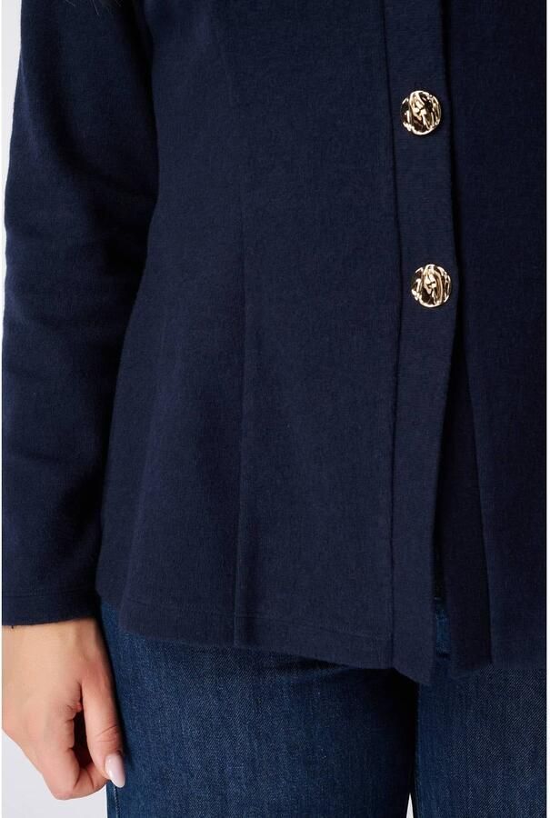 MS Mode peplum top donkerblauw - Foto 2