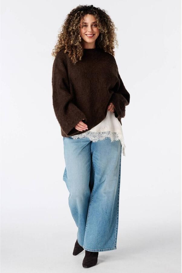 MS Mode Plus Size asymmetrische top crème - Foto 3