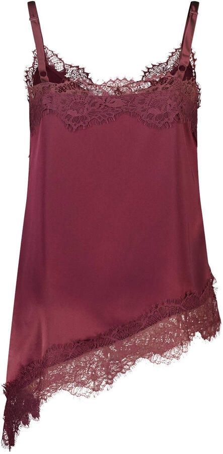 MS Mode Plus Size asymmetrische top donkerrood - Foto 2