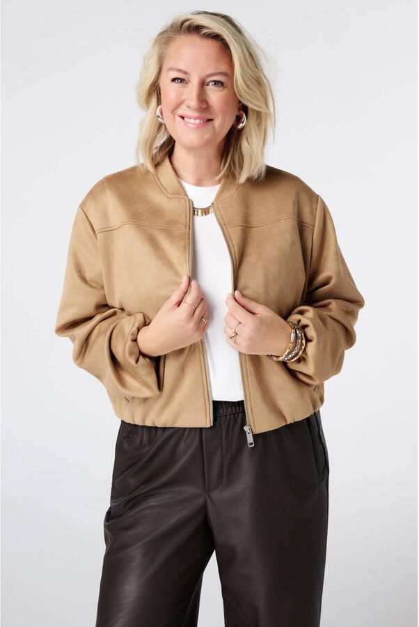 MS Mode Plus Size bomberjack zand