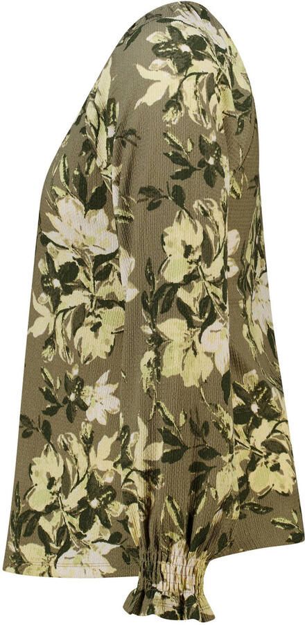MS Mode Plus Size gebloemde top kaki - Foto 3