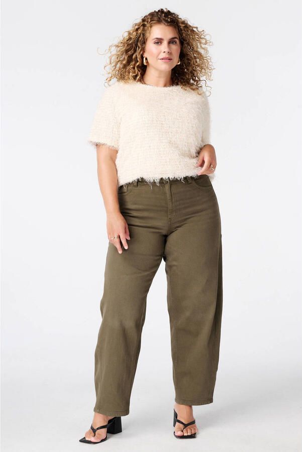 MS Mode Plus Size gebreide trui crème - Foto 2