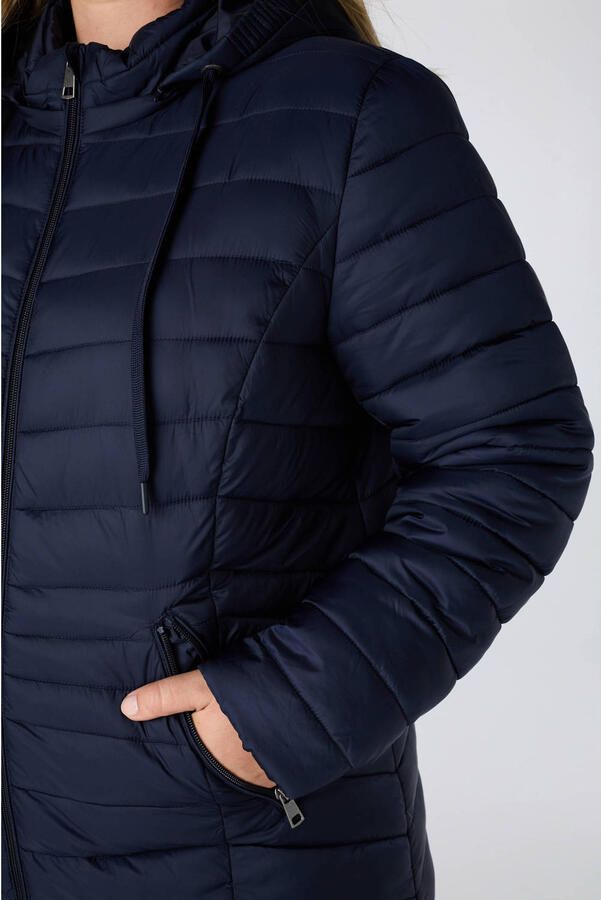MS Mode Plus Size gewatteerde jas donkerblauw