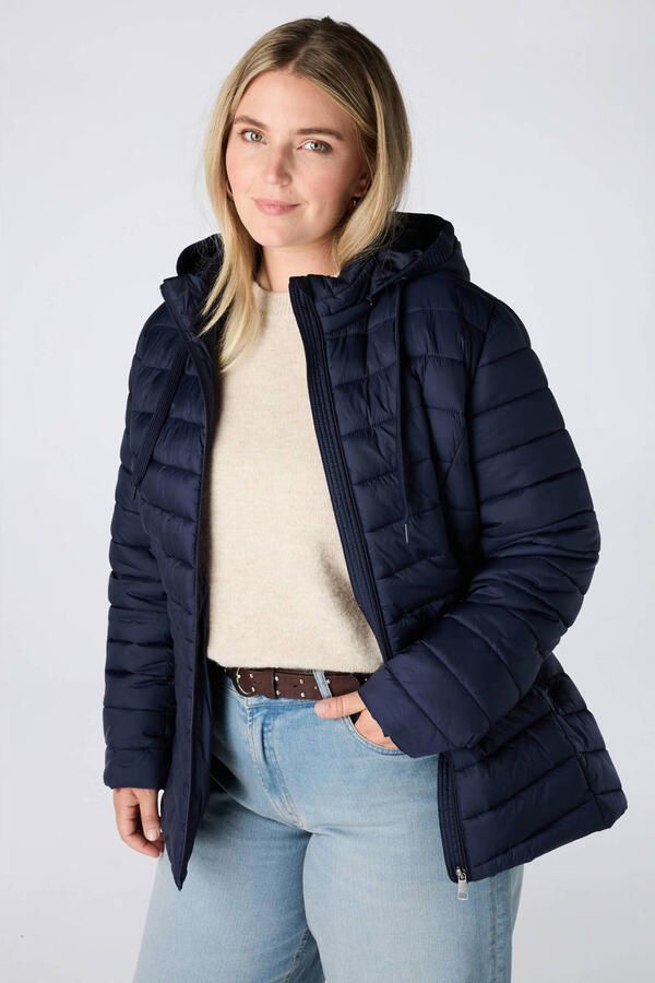 MS Mode Plus Size gewatteerde jas donkerblauw - Foto 2