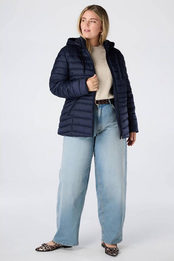 MS Mode Plus Size gewatteerde jas donkerblauw - Foto 3