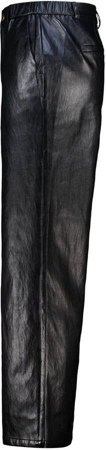 MS Mode Plus Size imitatieleren flared broek zwart - Foto 3