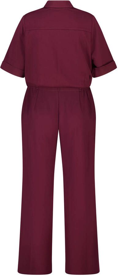 MS Mode Plus Size jumpsuit met ceintuur donkerrood - Foto 3