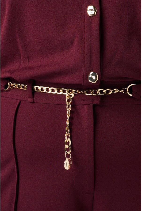 MS Mode Plus Size jumpsuit met ceintuur donkerrood - Foto 2