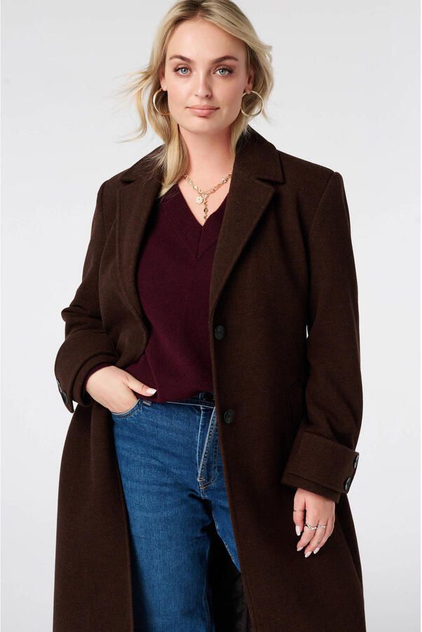 MS Mode Plus Size manteljas bruin
