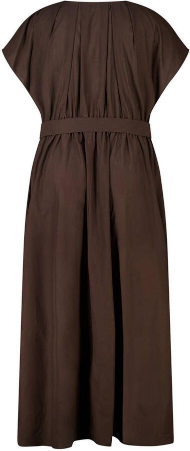 MS Mode Plus Size midi jurk met ceintuur bruin - Foto 3