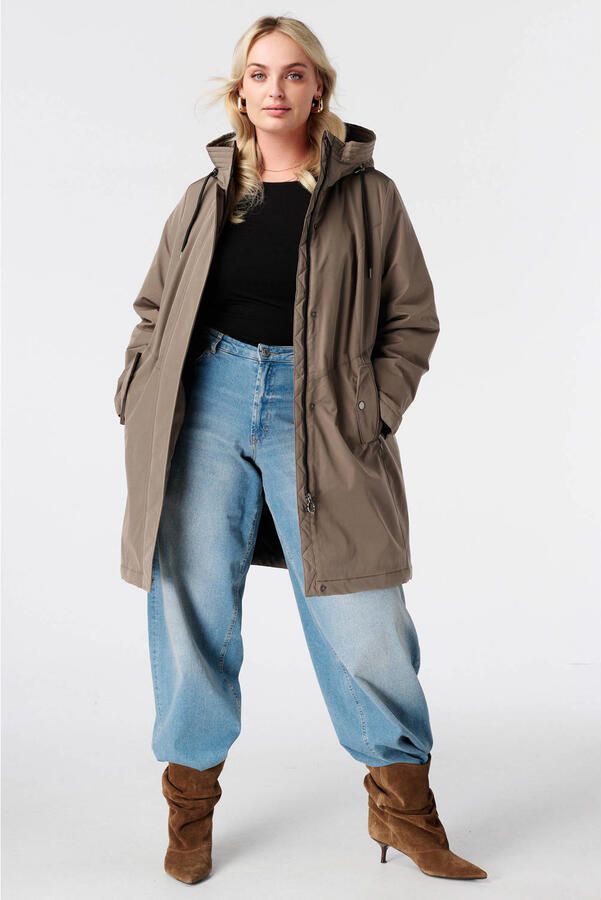 MS Mode Plus Size regenjas taupe - Foto 2