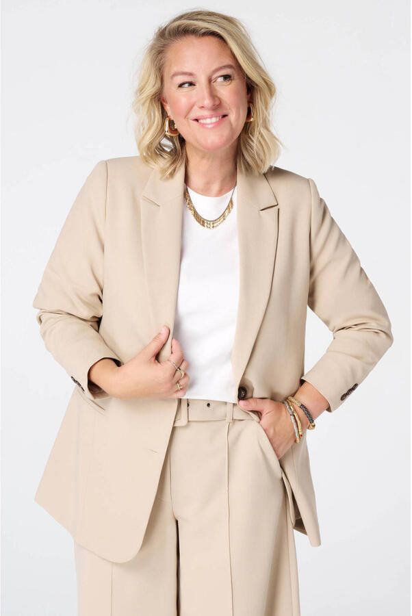 MS Mode Plus Size regular blazer zand - Foto 3