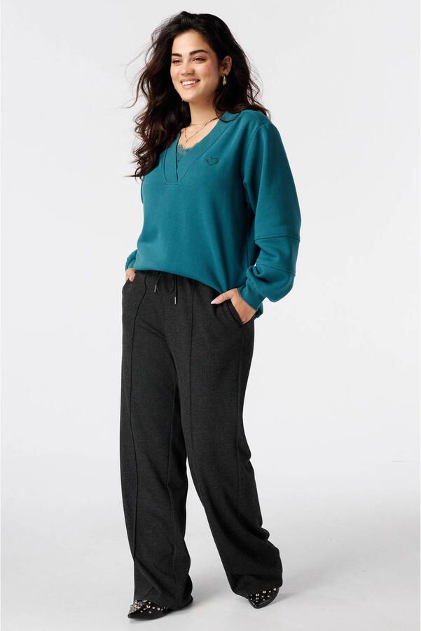 MS Mode Plus Size sweater blauw