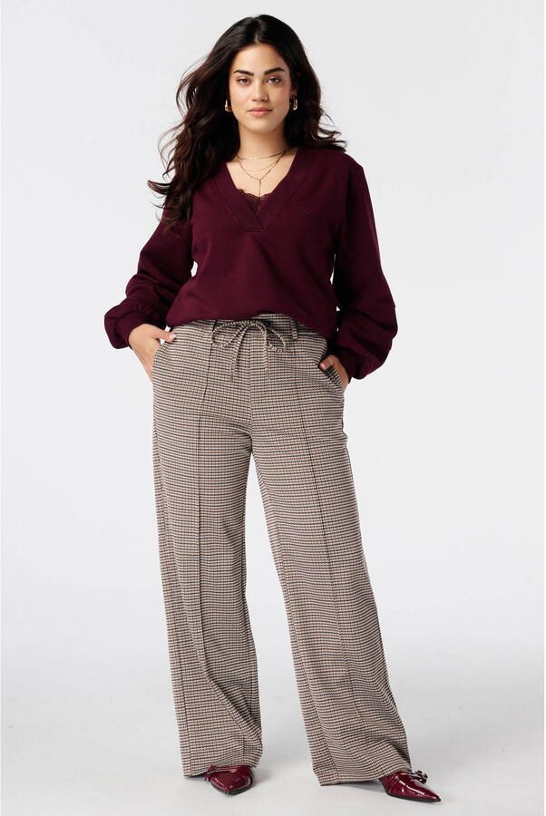 MS Mode Plus Size sweater donkerrood