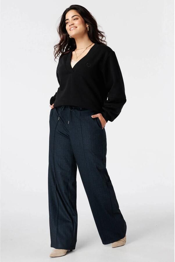 MS Mode Plus Size sweater zwart