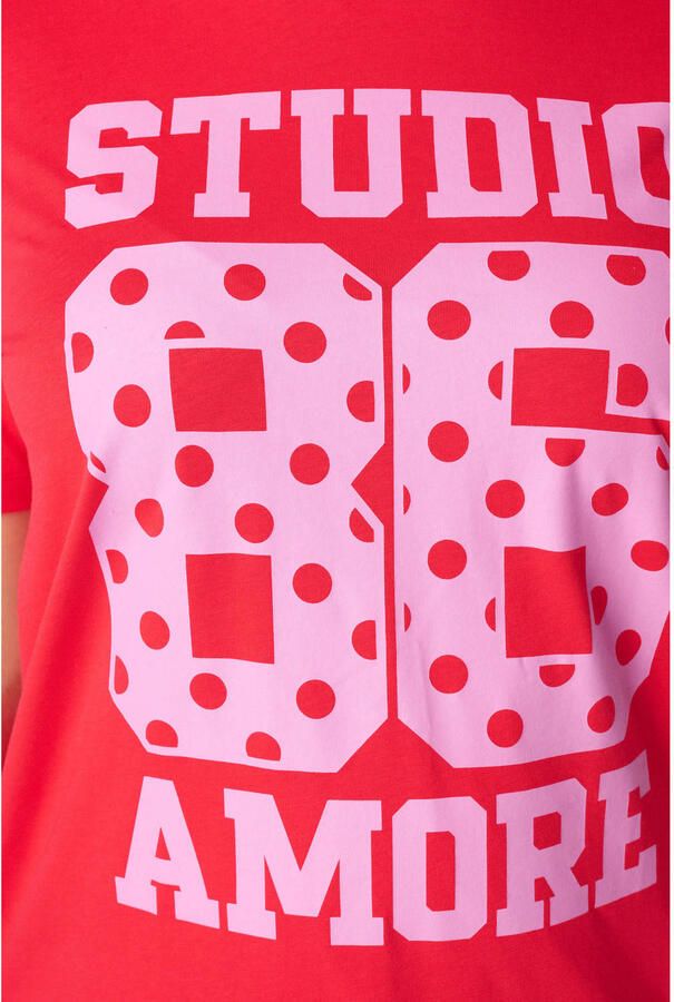 MS Mode Plus Size T-shirt met print rood - Foto 2
