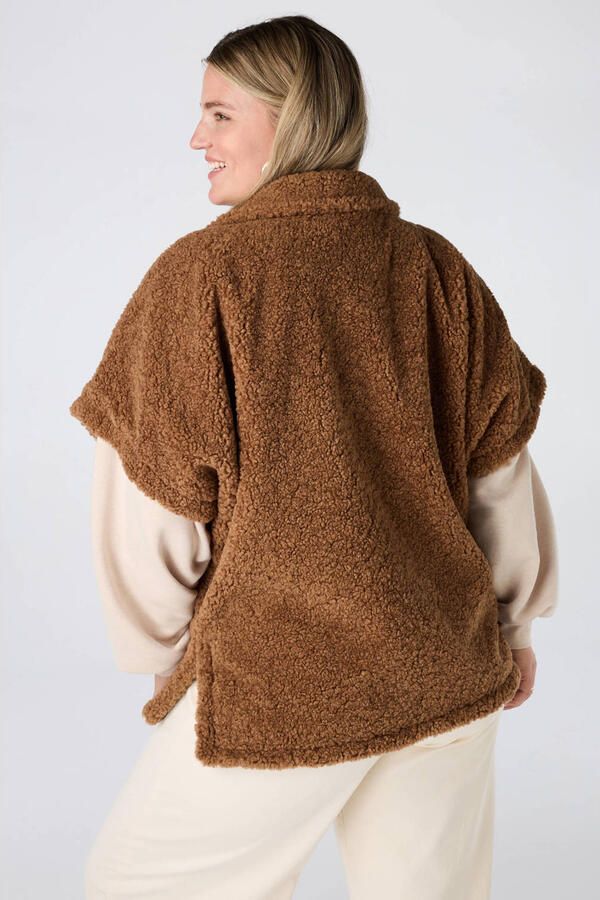 MS Mode Plus Size teddy jas camel - Foto 2