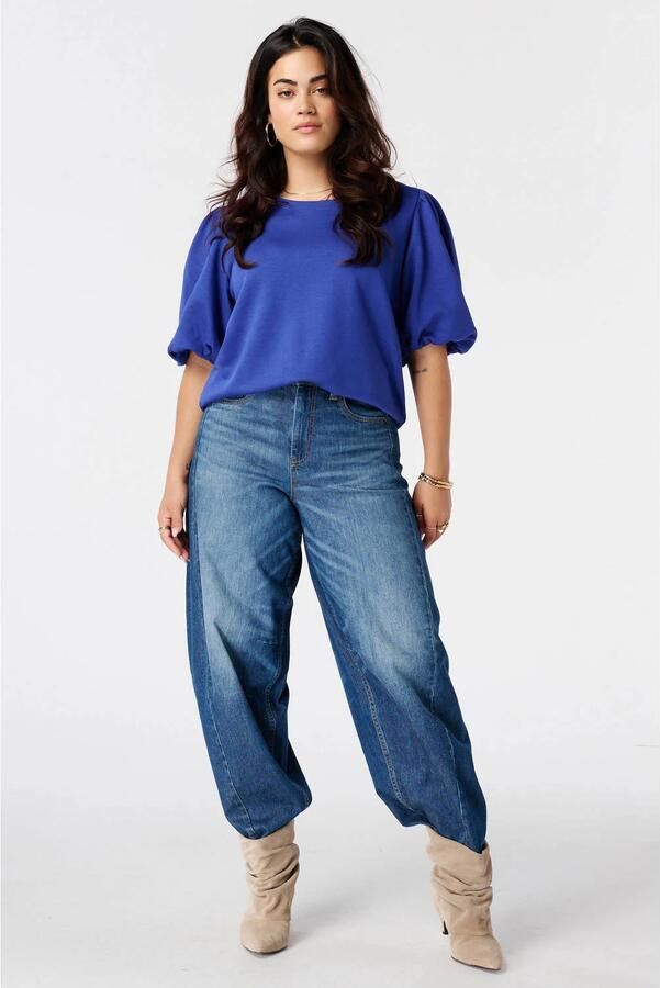 MS Mode Plus Size top blauw