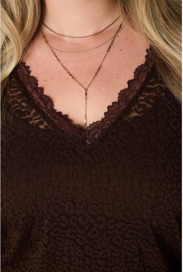 MS Mode Plus Size top bruin - Foto 3