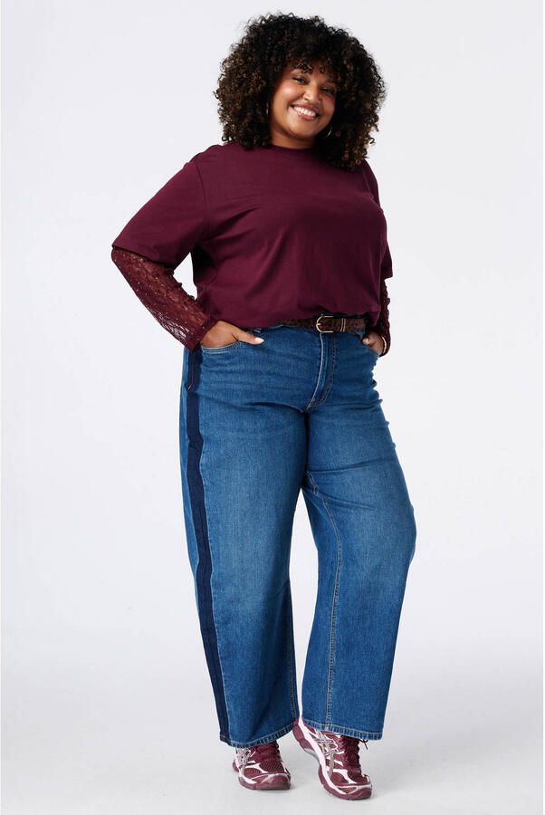 MS Mode Plus Size top donkerrood - Foto 3